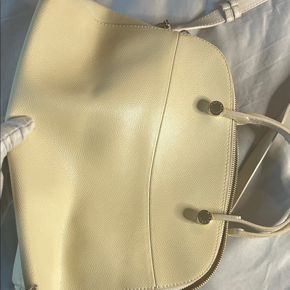 Furla Piper Medium Dome Leather Satchel & Crossbody Bag - Cream - Picture 8 of 8